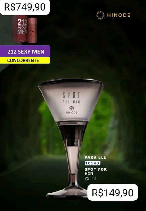 Perfume Masculino Spot For Him Hinode 75ml