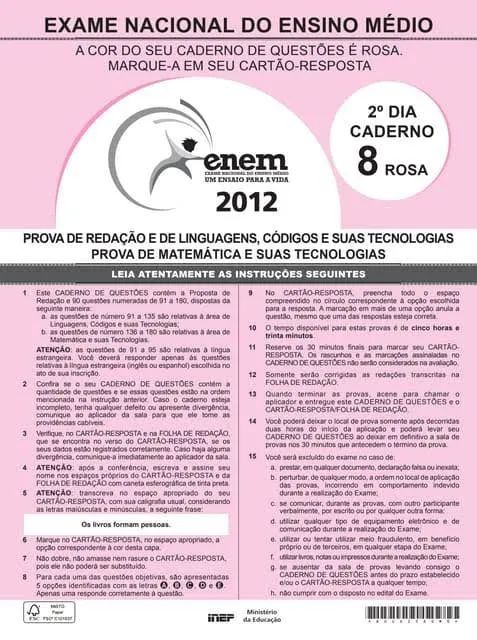 ENEM - Provas Antigas, Livros e Apostilas  - Foto 2