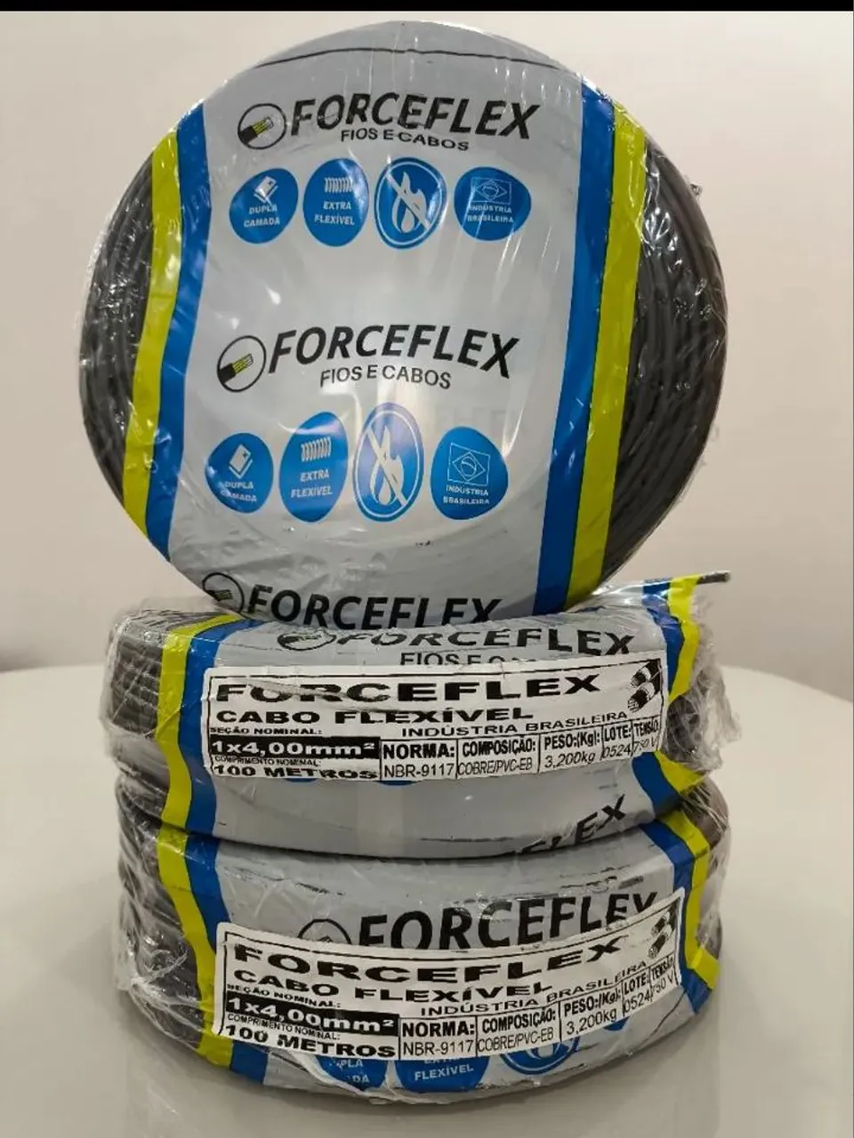 Cabo Flexível 10,00mm² - Forceflex - 100 Metros