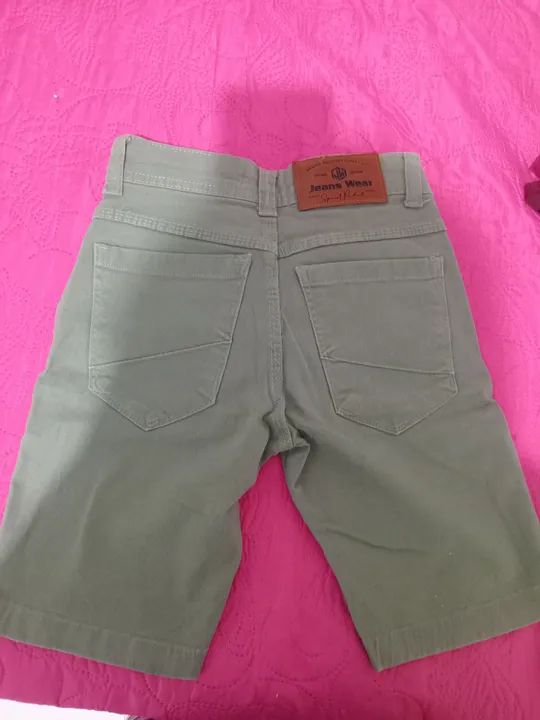 Shorts infantis - verde, vinho e vermelho  - Foto 4