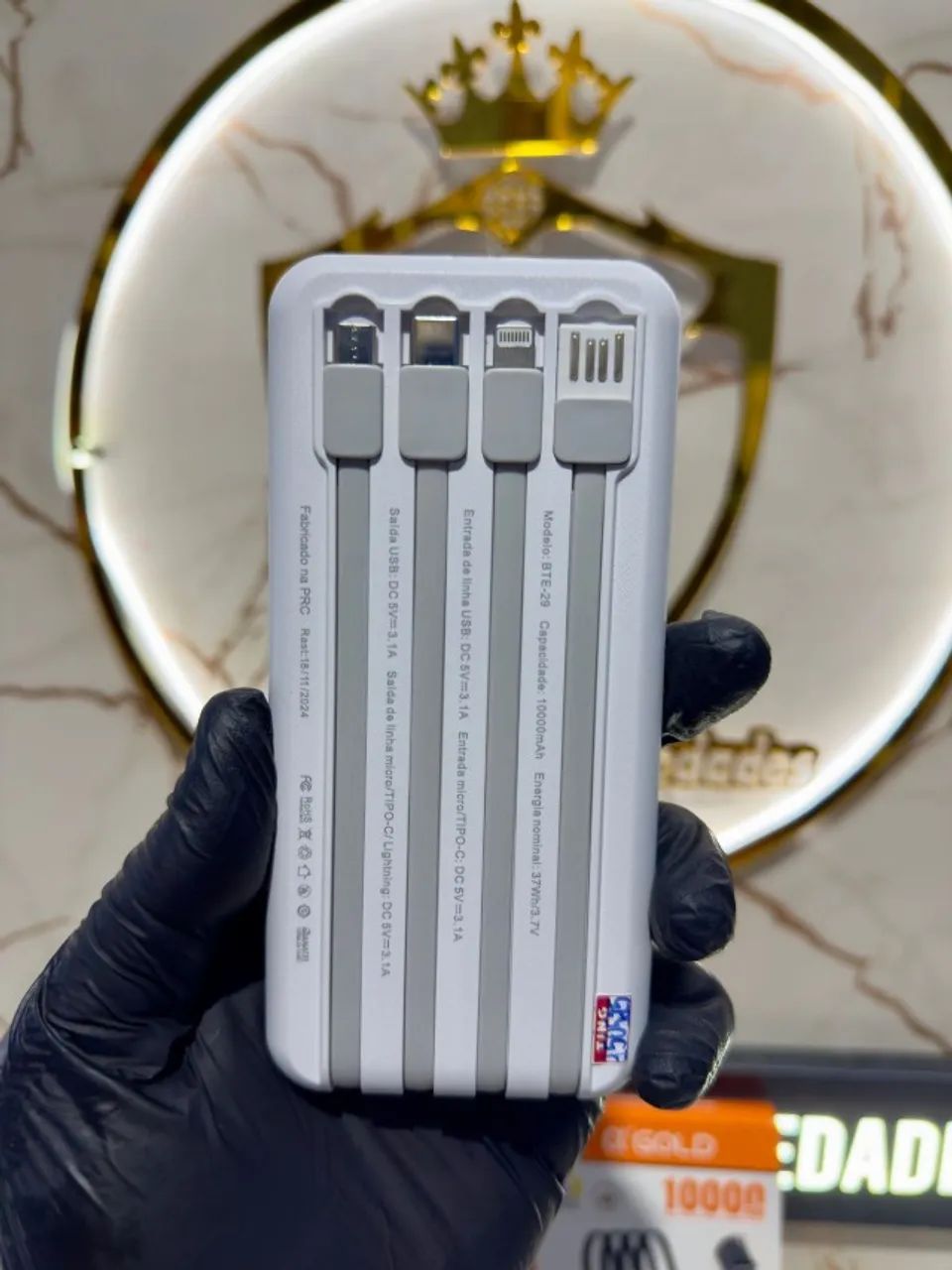 carregador portatil power bank 10.000mah - Foto 2