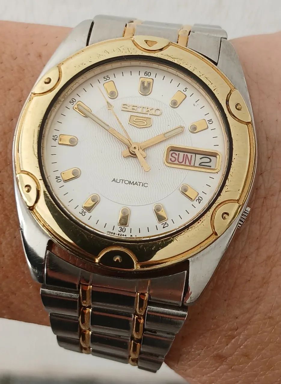 Relógio antigo original SEIKO 5, AUTOMÁTICO raridade de coleção  impecável 