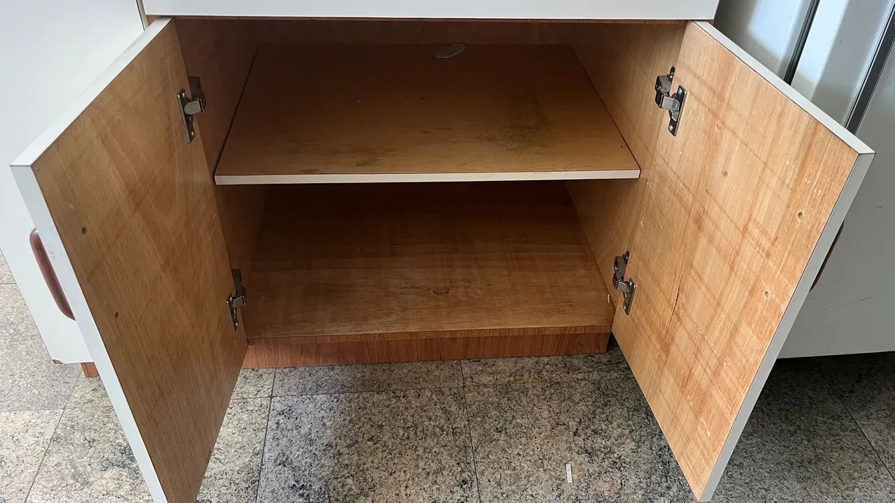 Armário de cozinha bege 2 gavetas 2 portas  - Foto 5