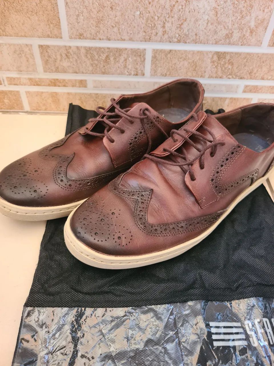 Sapato Social Marrom Brogue Sergio's  - Foto 2