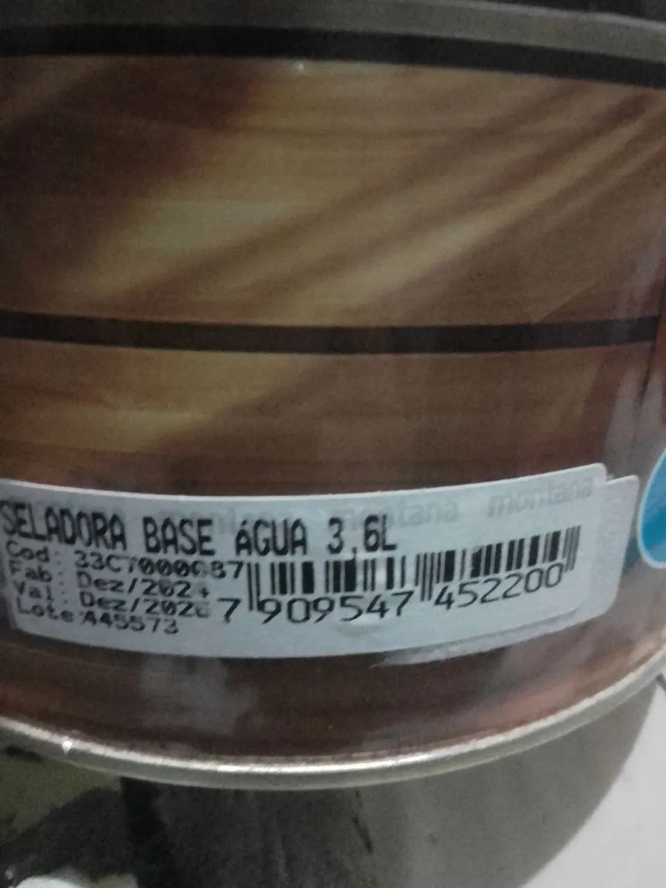 Seladora Para Madeira Base Água Incolor 3,6l - Montana  lacrado - Foto 3