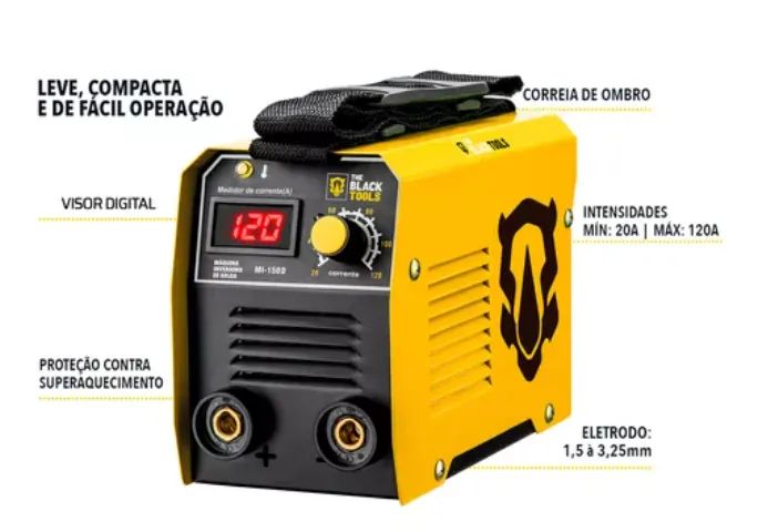 Maquina De Solda Elétrica Inversora Mma Máscara + Acessório - Foto 2