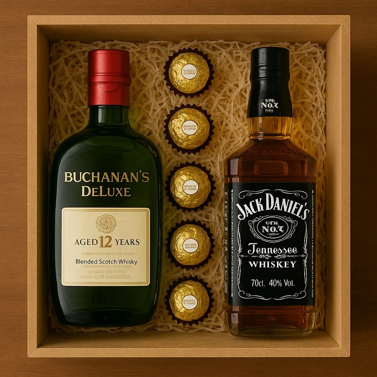 Kit Presente Whisky Buchanan's Deluxe 12 anos + Jack Daniel's