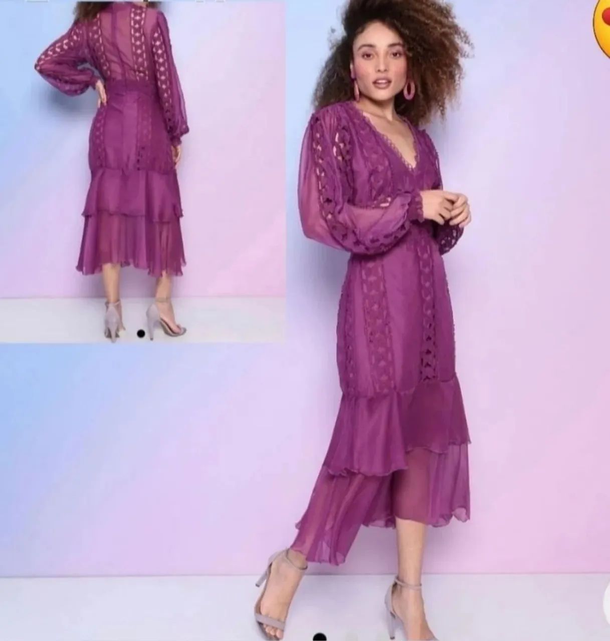 Vestido midi roxo  - Foto 2