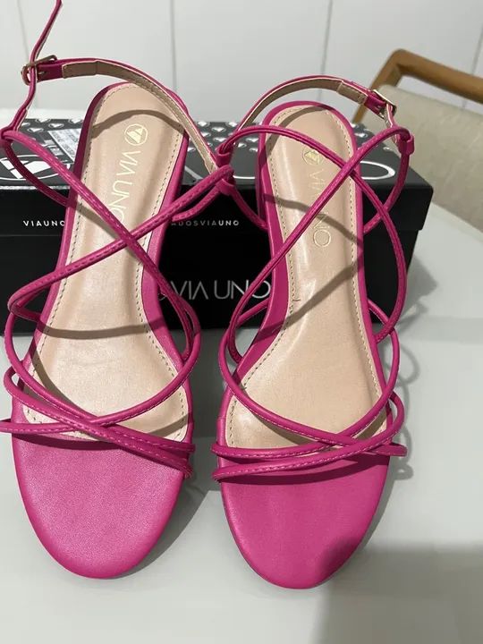 Sandália Via Uno Rosa - Foto 3
