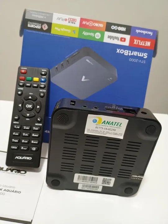 SmartTV box Aquário STV-2000 4K preto 1GB de memória RAM - Foto 4