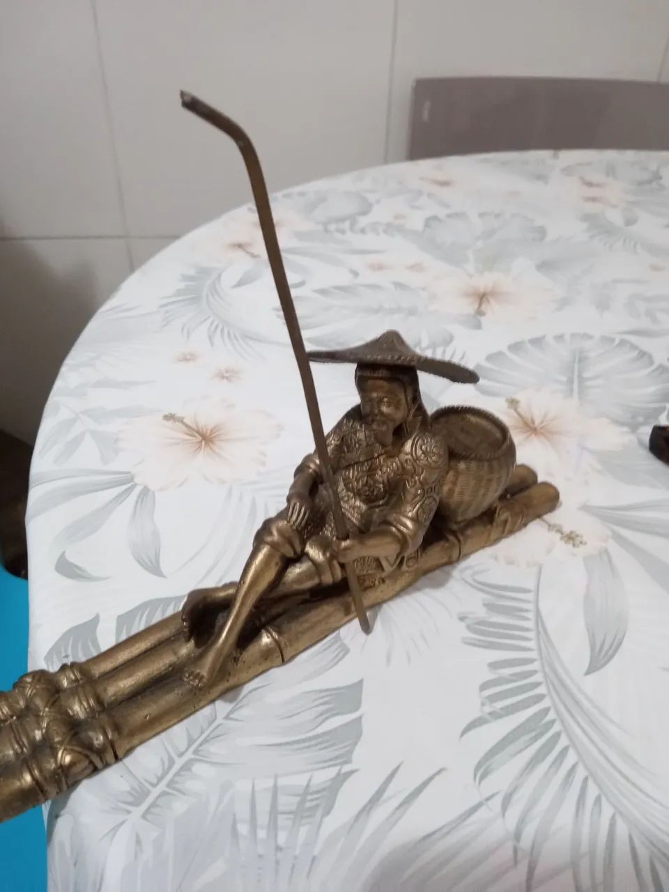 Estátua de pescador em bronze - Foto 2