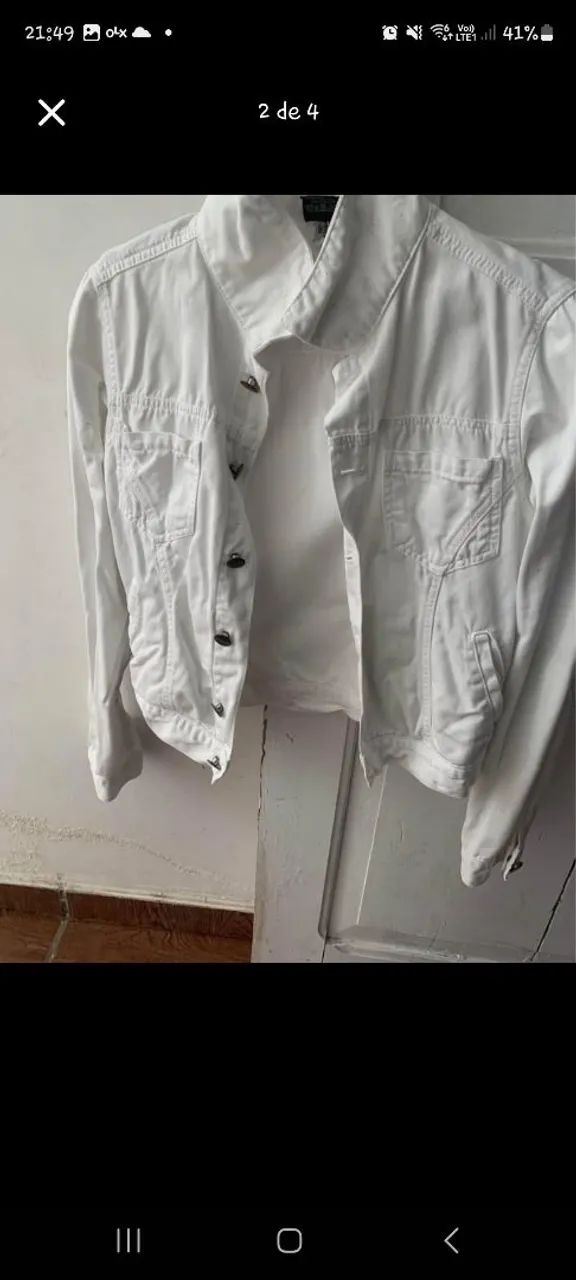Jaqueta Jeans Branca P