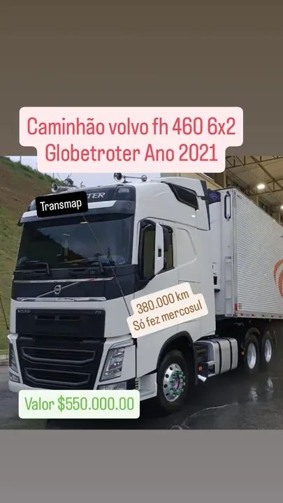 Caminhão Volvo FH 460 6x2 Globetrotter Ano 2021