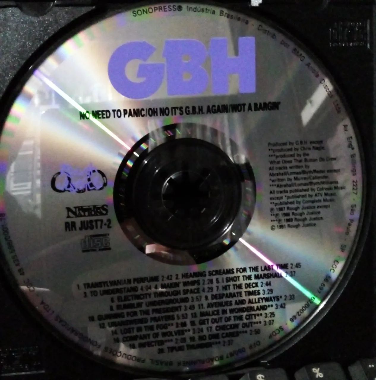 CD G.B.H. - No Need to Panic / Oh No It's G.B.H. again! / Wot a Bargin' 1991 Rough Justice - Foto 4