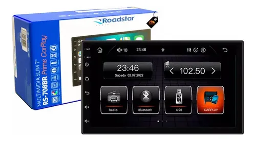 Central Multimidia Roadstar Rs-708br 7 Pol Carplay e Andoid Auto