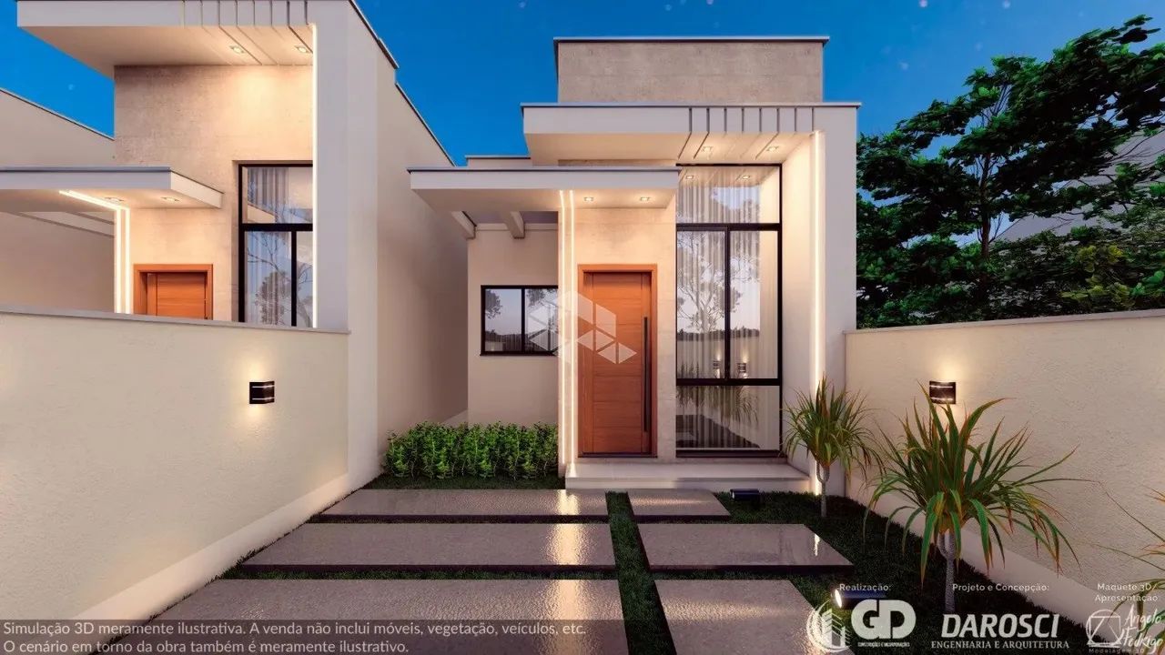 Casa em Canelinha, Living integrado, 02 quartos, 01 suíte, 01 Banheiro social, 01 Vaga de 