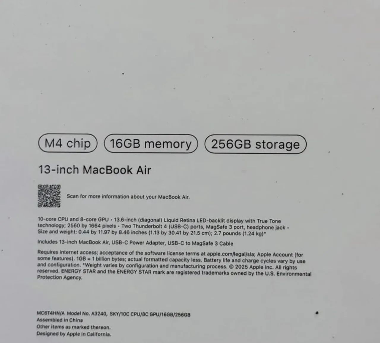 MacBook Air M4 2025 16GB/ 256SSD - Foto 2