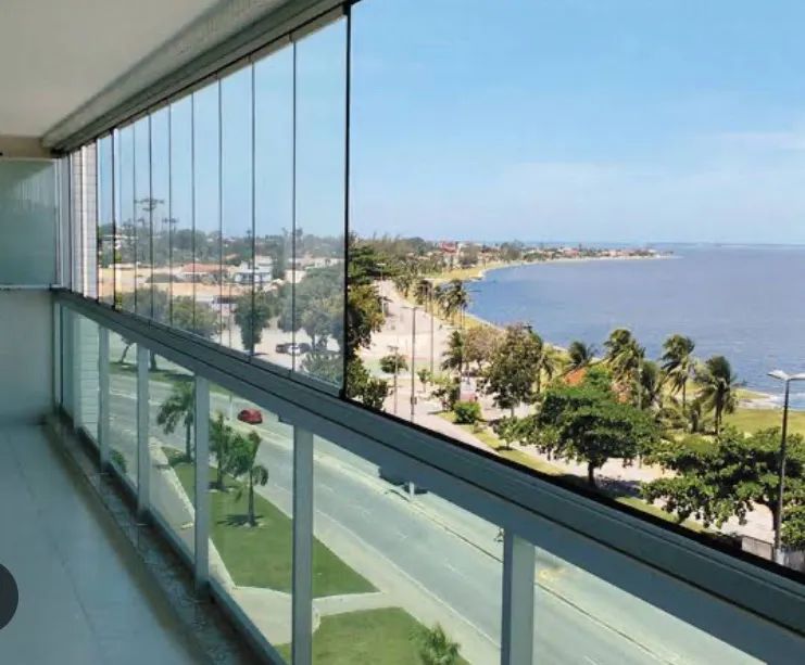 Cortina de vidro, espelho com Led, box king com película de segurança, vitrine loja.