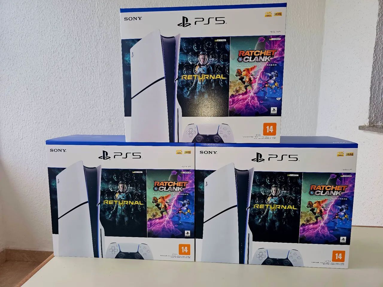 Playstation 5 Slim mídia física c/ 2 jogos, lacrado (aceito vídeo game na troca)