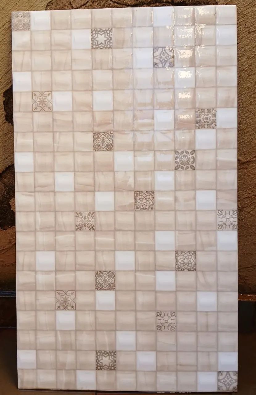 6 peças revestimento laminado Bege e Branco 