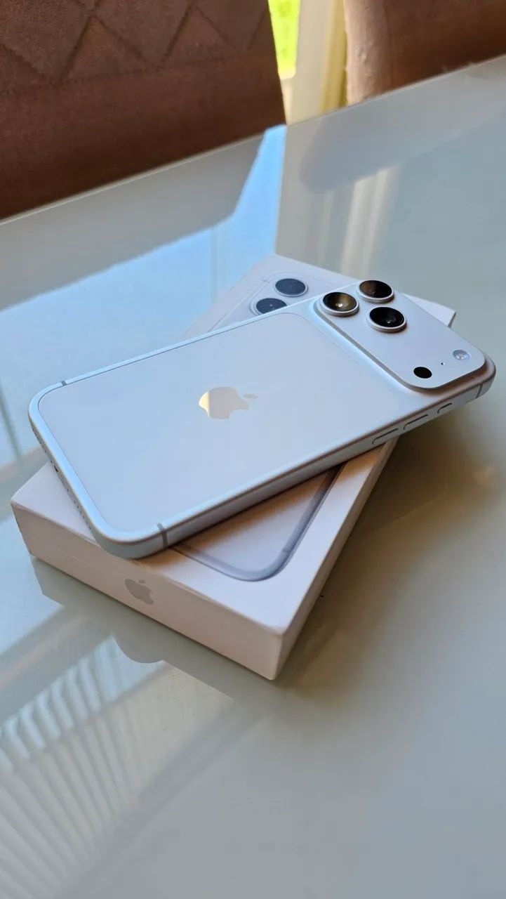 6x sem juros Iphone 17 pro max 256gb silver branco nota 2 semanas