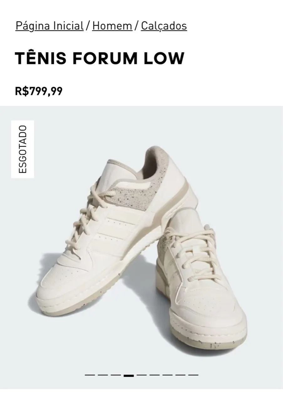 Tênis Adidas Forum Low - Bege usado duas vezes  - Foto 3