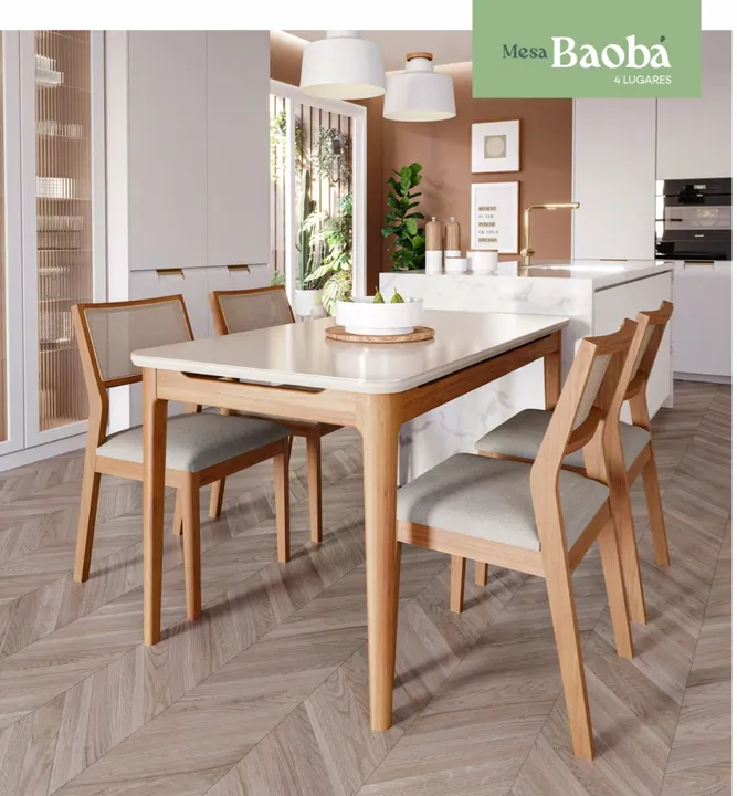 Mesa de Jantar Baobá 4 Lugares - Amadeirado