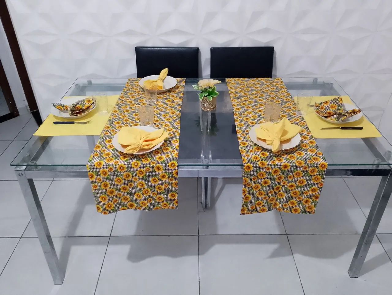 Jogo de Mesa com Toalha de Mesa e Caminhos de Mesa - Foto 2