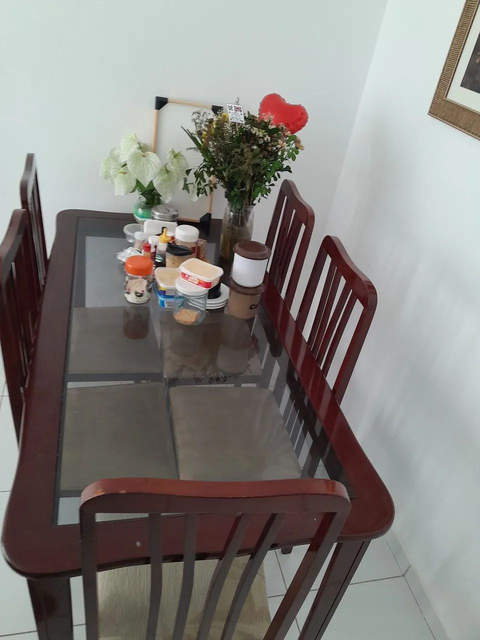 Mesa de Jantar Madeira Maciça 5 Cadeiras