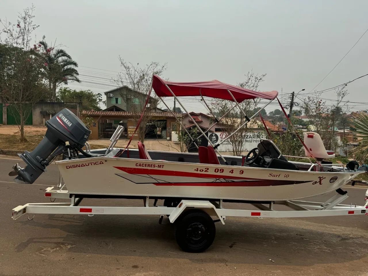 Lancha, carretinha otimo pra passeio em família 