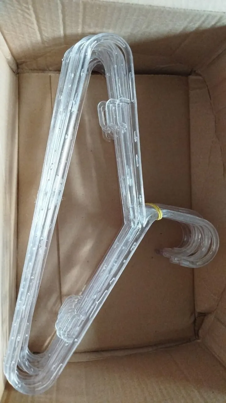 Cabides de acrílico transparente - Pacote com 10