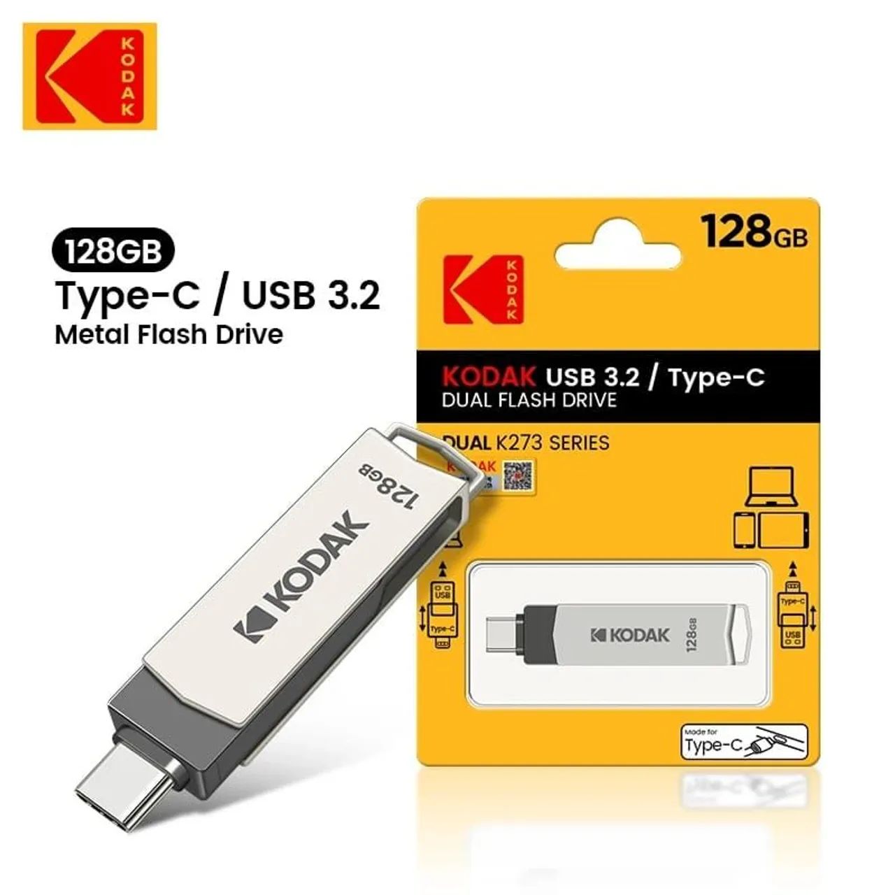Pendrive 128gb Original Kodak Tipo C USB 3.2