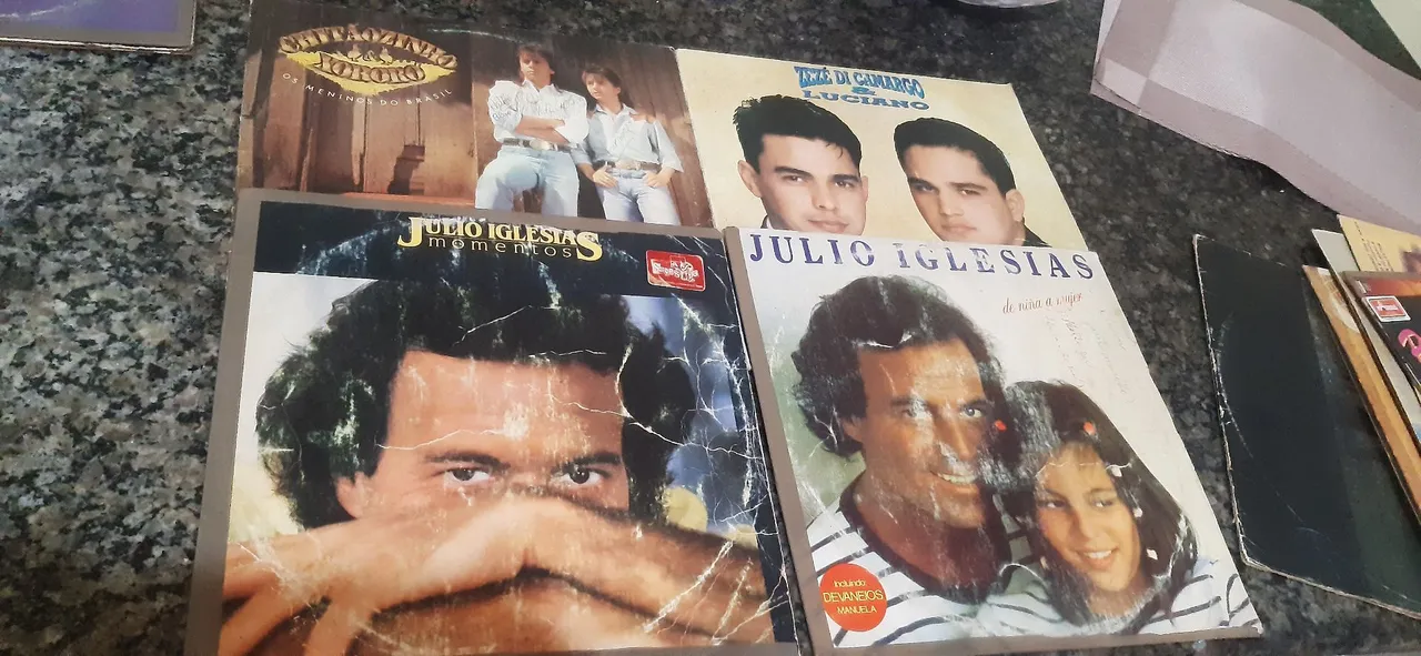 Vinil antigo para venda,Júlio Iglesias, Zezé de Camargo atc