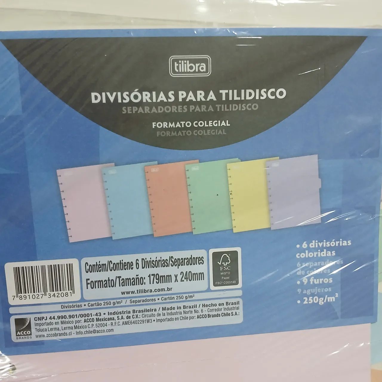 Divisórias para caderno inteligente 