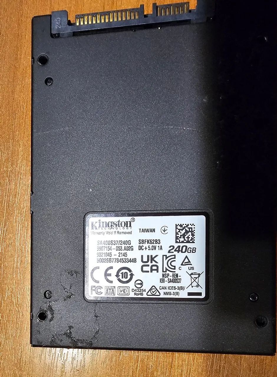 SSD KINGSTON 240GB SA400 Saúde Disco Boa(91%) - Foto 2