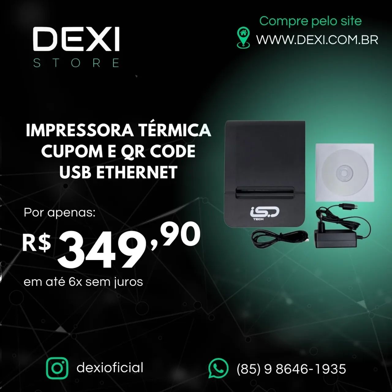 IMPRESSORA TÉRMICA CUPOM E QR CODE USB ETHERNET