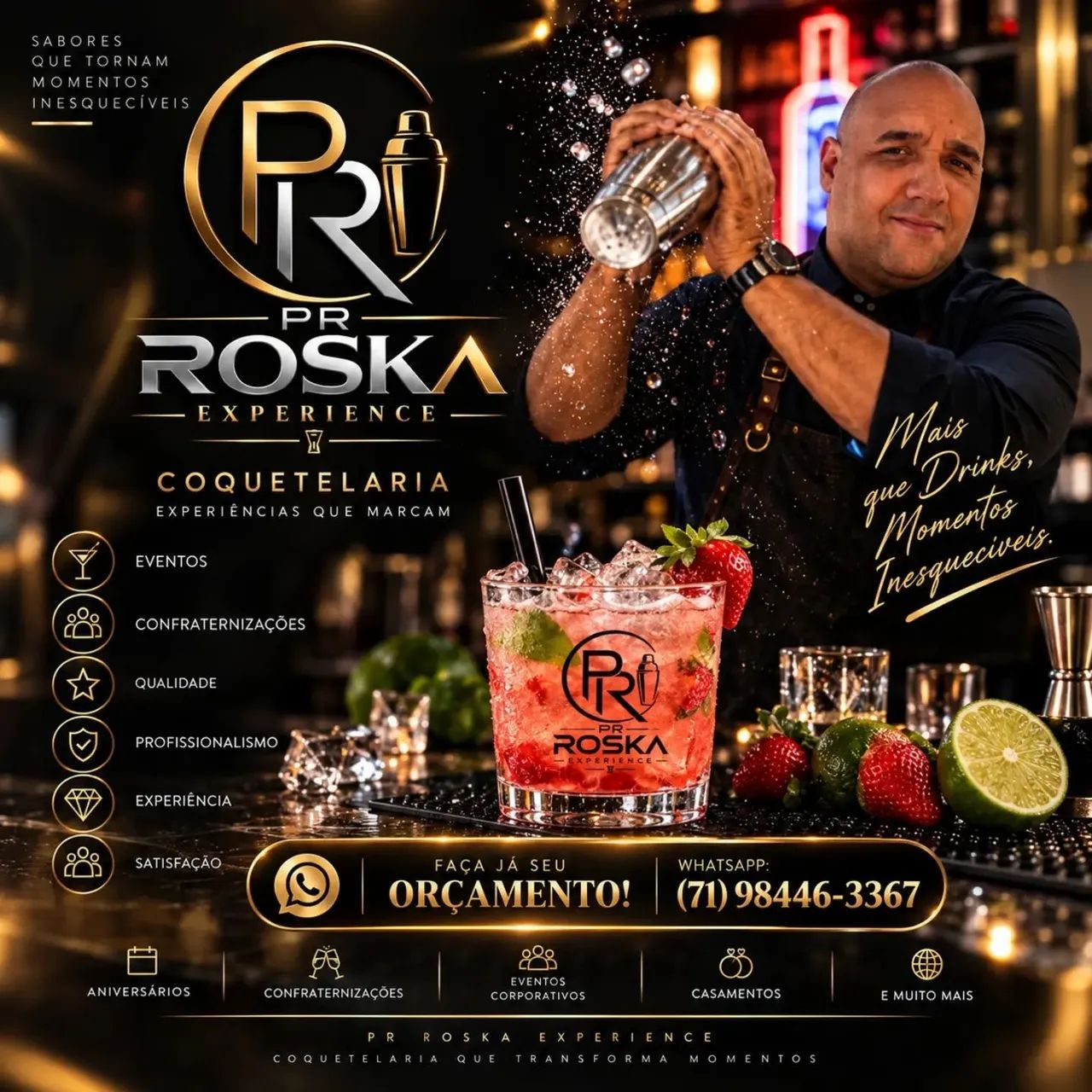 Preparador de Roskas e Bartender