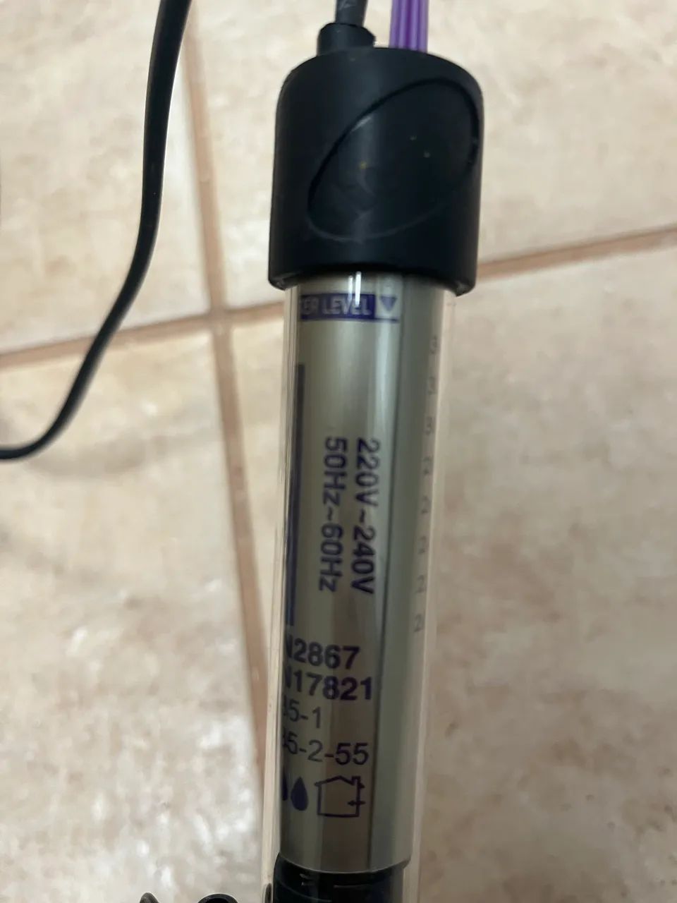 Termostato e termômetro para aquário 