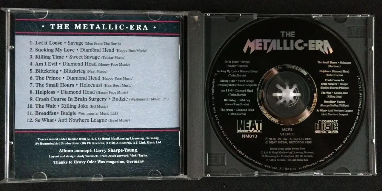 Cd Metallica - The Metallic Era Originals Covers Importado 1996