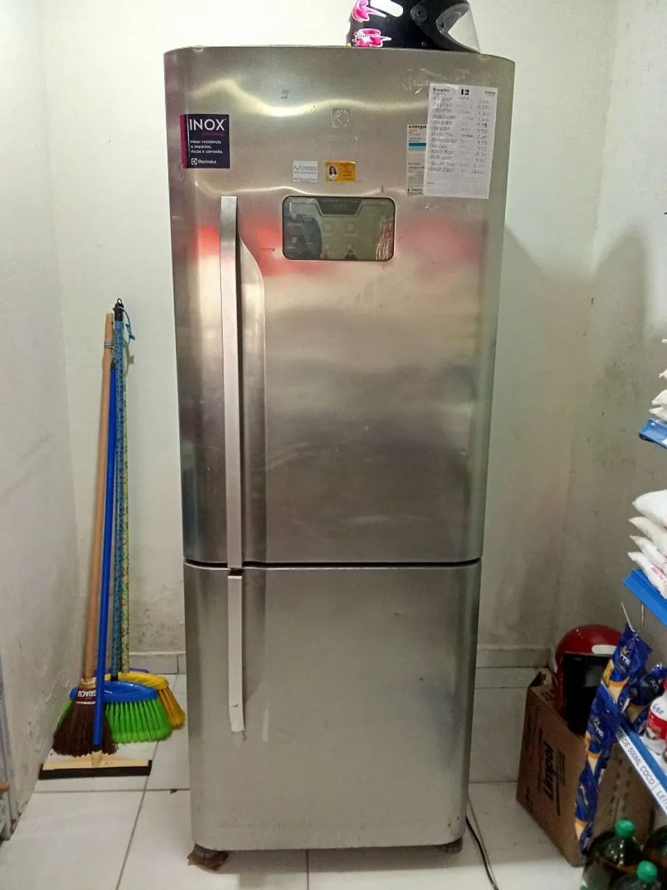Geladeira Inox Eletrolux 