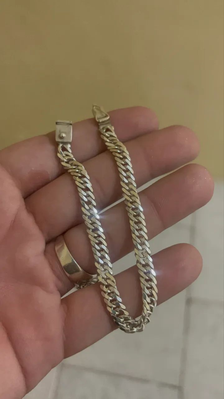Pulseira de Prata grossa + fecho gaveta  - Foto 3