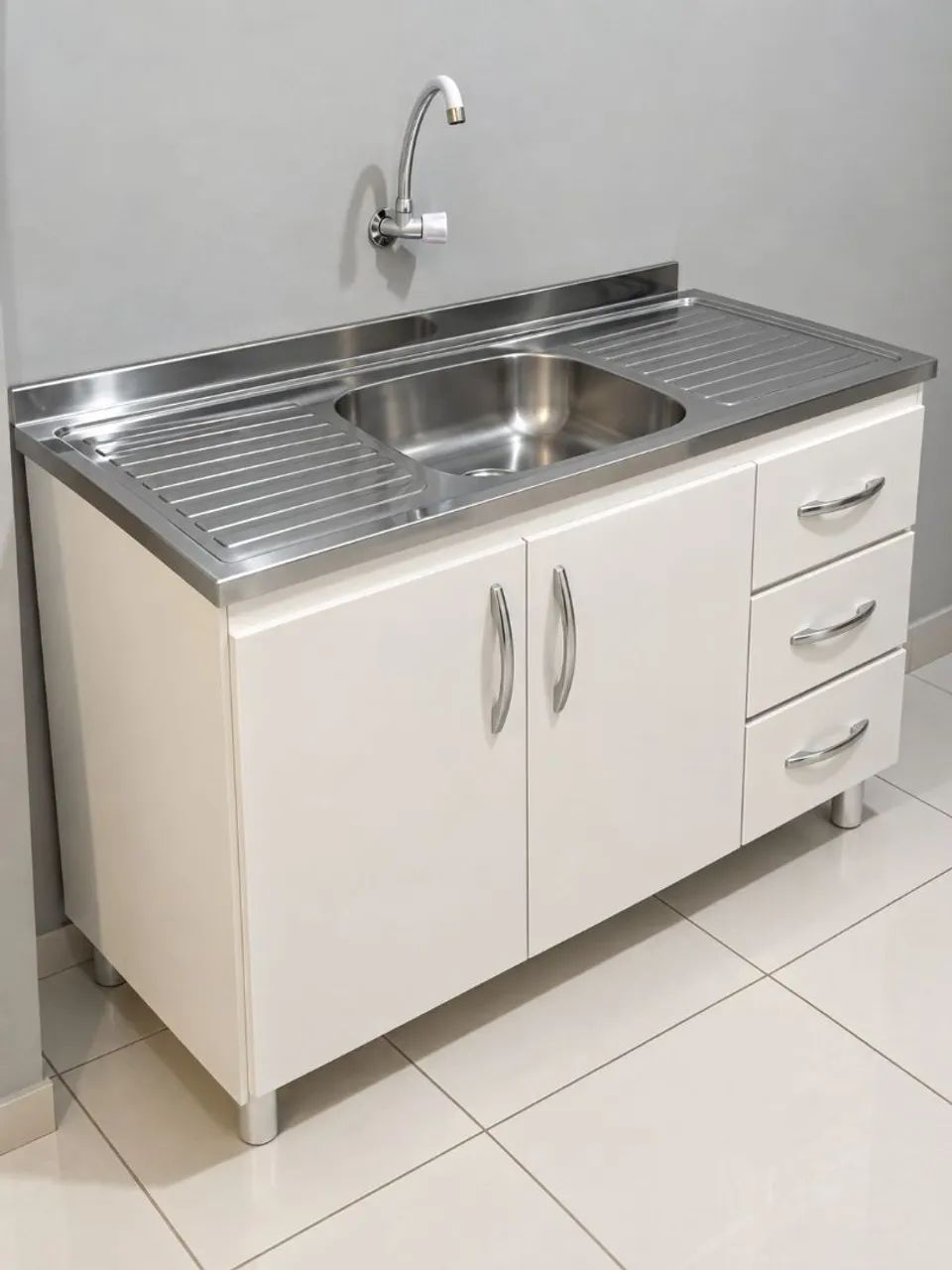 Balcão de pia c/ cuba 100%mdf