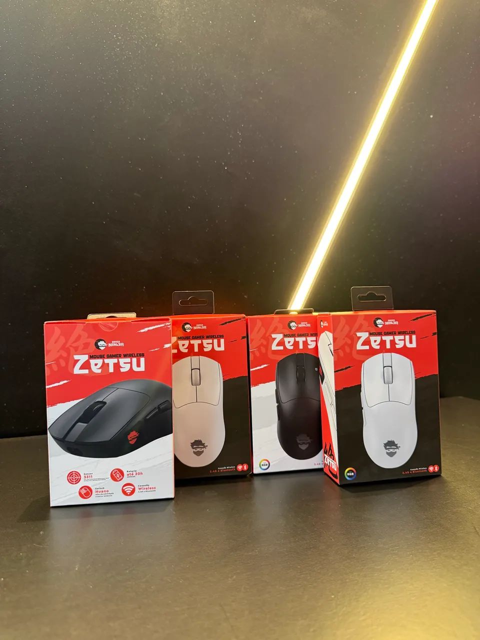 Mouse sem fio, gamer ninja PAW3311