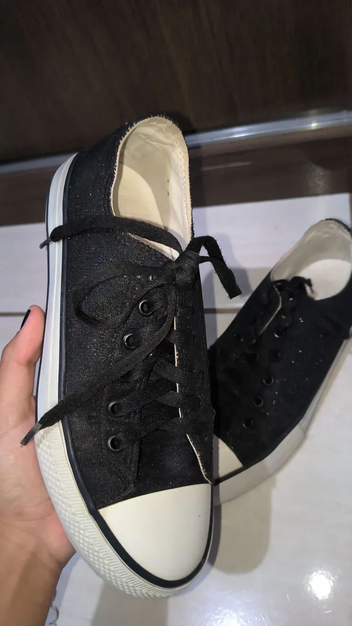 Réplica All Star cano baixo com brilhos  - Foto 3