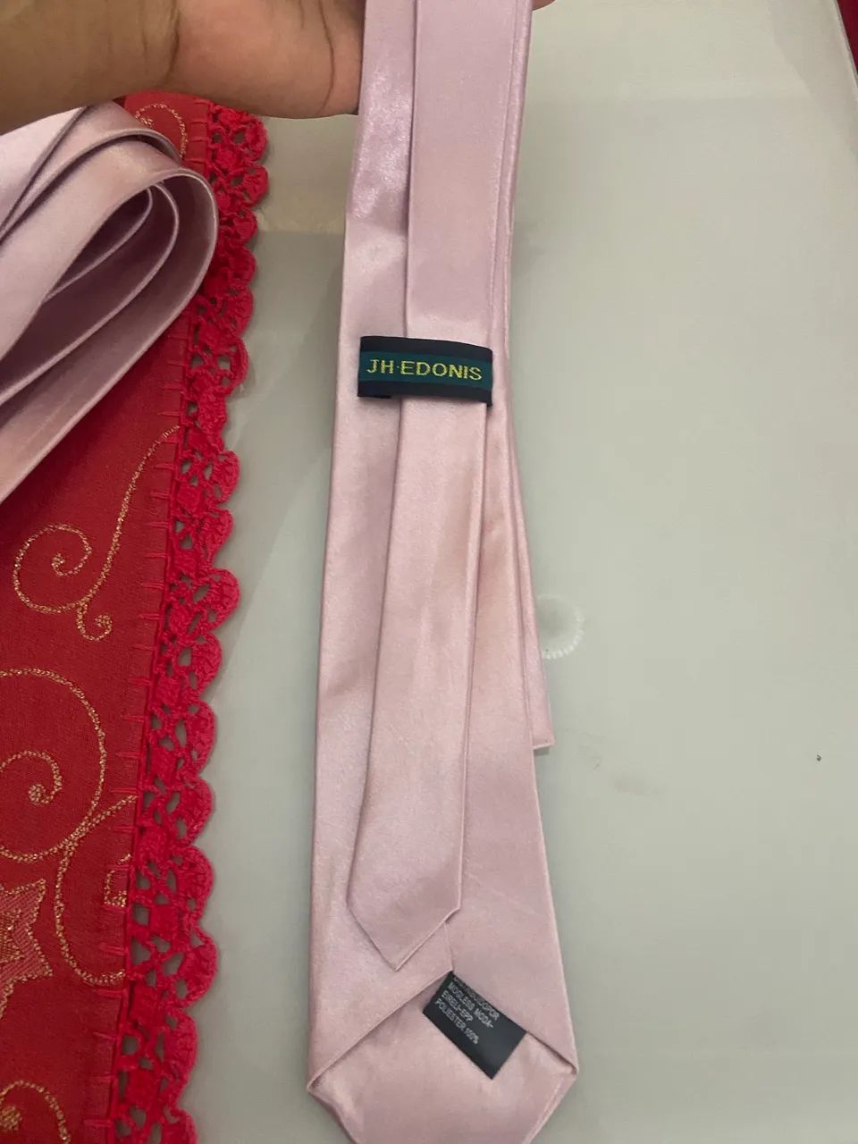 Conjunto 14 gravatas em cor rosé ideal para presentear padrinhos em casamentos  - Foto 4