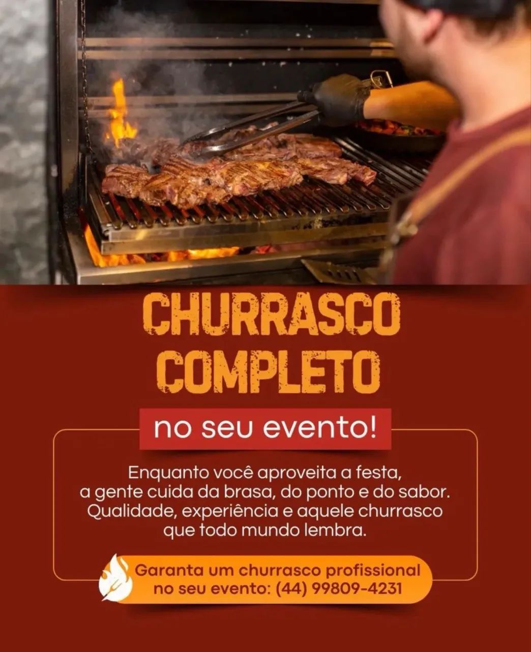 Churrasqueiro para evento 