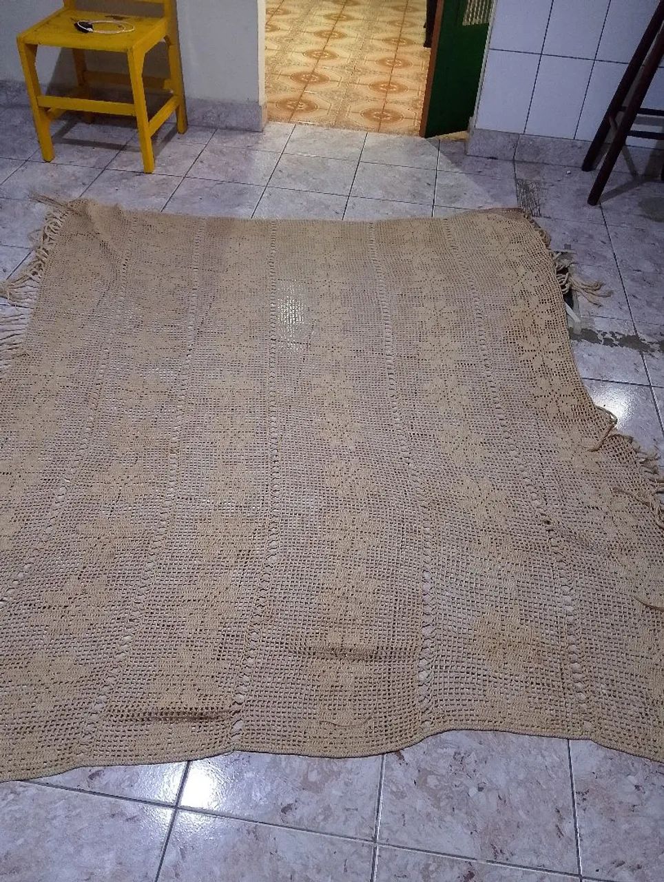 Colcha de crochê 