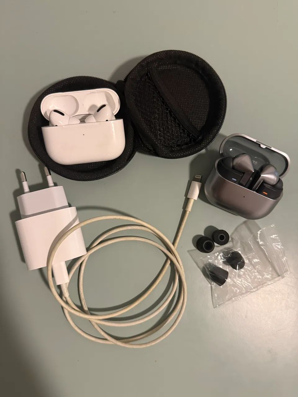 AirPods Pro 1ª Geração + Galaxy Buds + Headphone Bluetooth Azul com Case - Foto 3