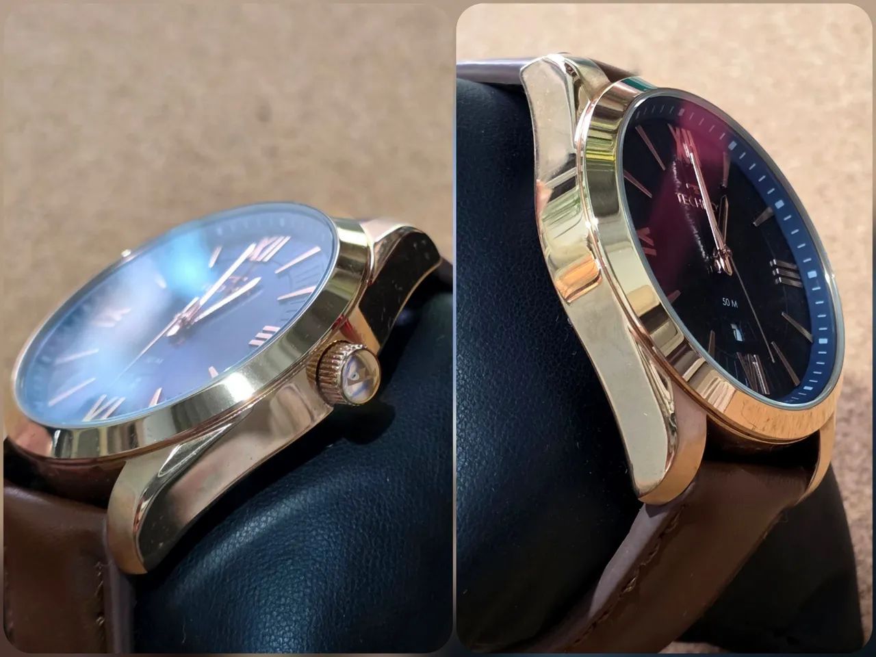 Relógio Technos Masculino Rosê e Azul - Bateria Nova (Impecável) - Foto 5
