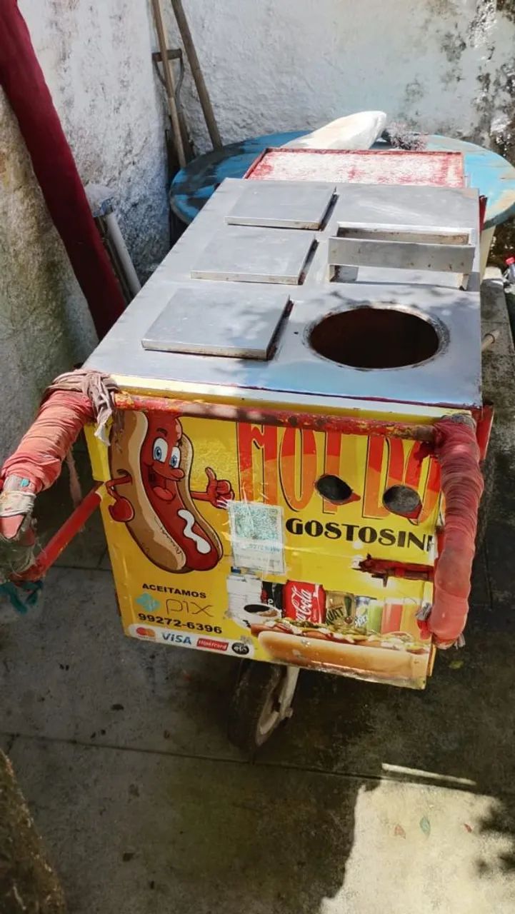 Carroça de Cachorro-quente em material resistente à corrosão  - Foto 4